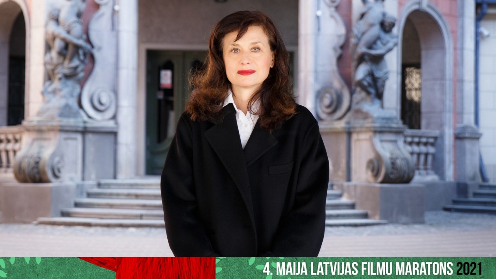 Nacionālā Kino centra vadītāja Dita Rietuma uzrunā Filmu maratona skatītājus