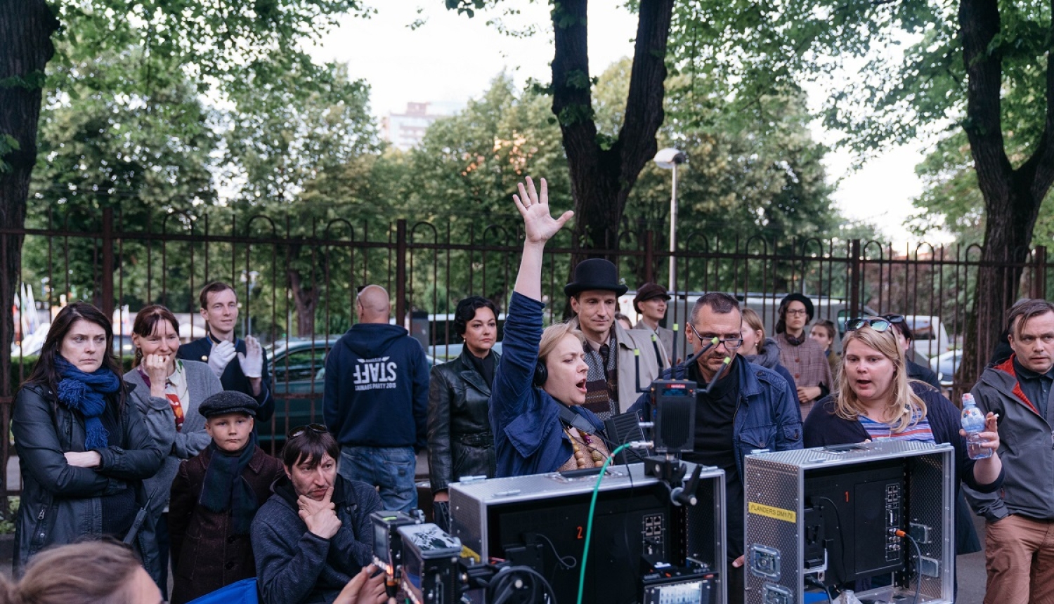 filmēšanas darba moments