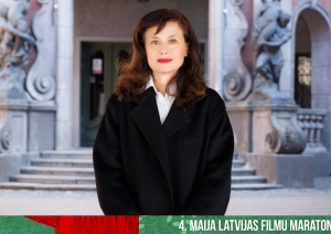 Nacionālā Kino centra vadītāja Dita Rietuma uzrunā Filmu maratona skatītājus