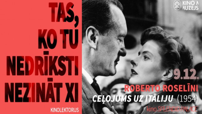 Kino muzeja lektorijā Roselīni un Bergmane
