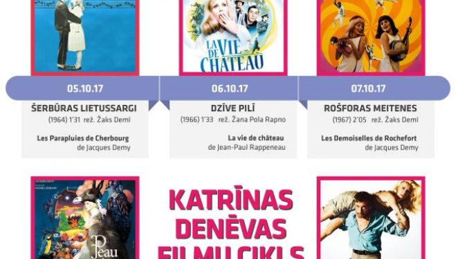 Katrīnas Denēvas filmu cikls kinoteātrī “K.Suns”
