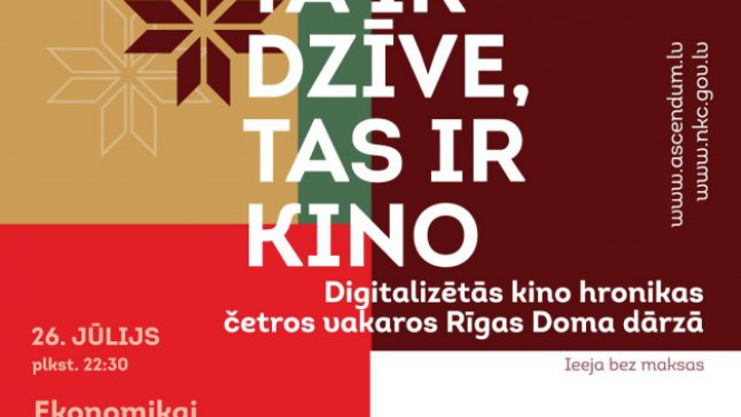 Kinovakaros Doma dārzā – 20. gadsimta kinohronikas