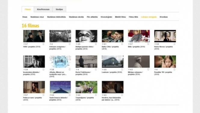 Simtgades filmu projekti portālā “filmas.lv”