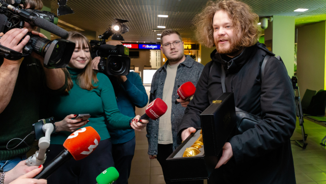 "Zelta Globuss" ierodas Rīgā, foto: Agnese Zeltiņa