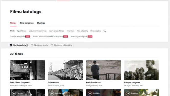 Portāls “filmas.lv” – populārāko interneta platformu trijniekā