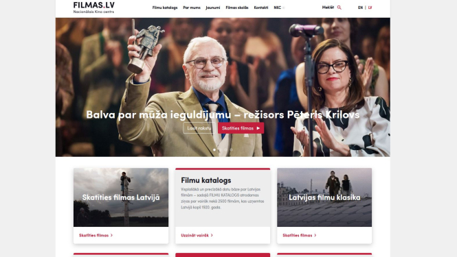 portāla FilmsLV sākumlapa