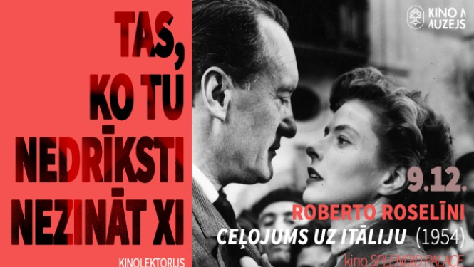 Kino muzeja lektorijā Roselīni un Bergmane