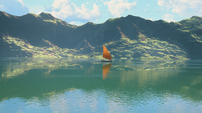 filmas kadrs ar laivu