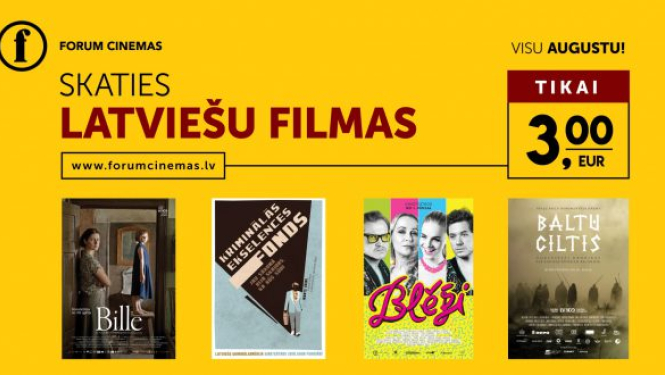 “Forum Cinemas” izsludinājis atlaižu akciju Latvijas filmām