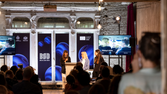 Missing in Action pitch at Baltic Sea Docs 2025__photo by Agnese Zeltiņa