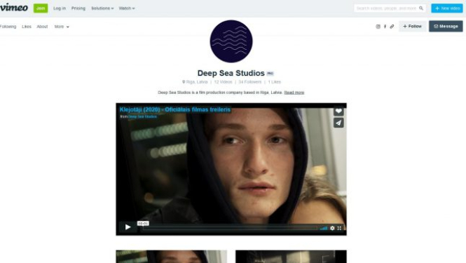 “Deep Sea Studios” piedāvā bez maksas skatīties Matīsa Kažas filmas