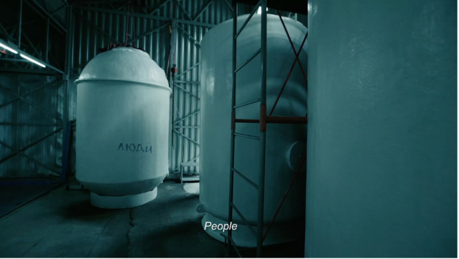 Kadrs no dokumentālās filmas projekta "Frankenšteins 2.0", rež. Dāvis Sīmanis