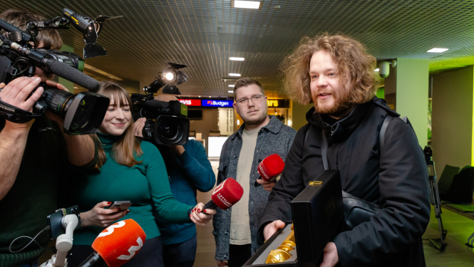 "Zelta Globuss" ierodas Rīgā, foto: Agnese Zeltiņa