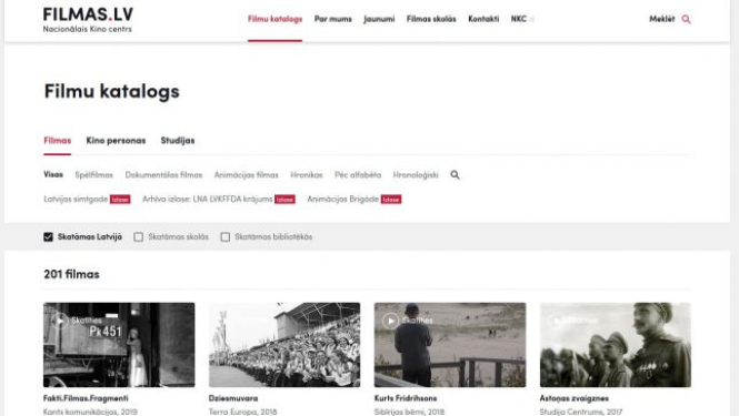 Portāls “filmas.lv” – populārāko interneta platformu trijniekā