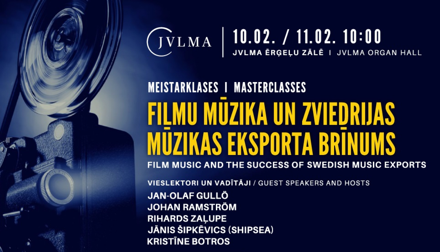 mūzikas meistarklases plakāts