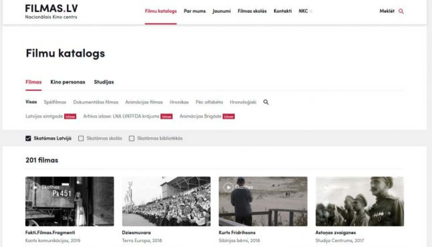 Portāls “filmas.lv” – populārāko interneta platformu trijniekā