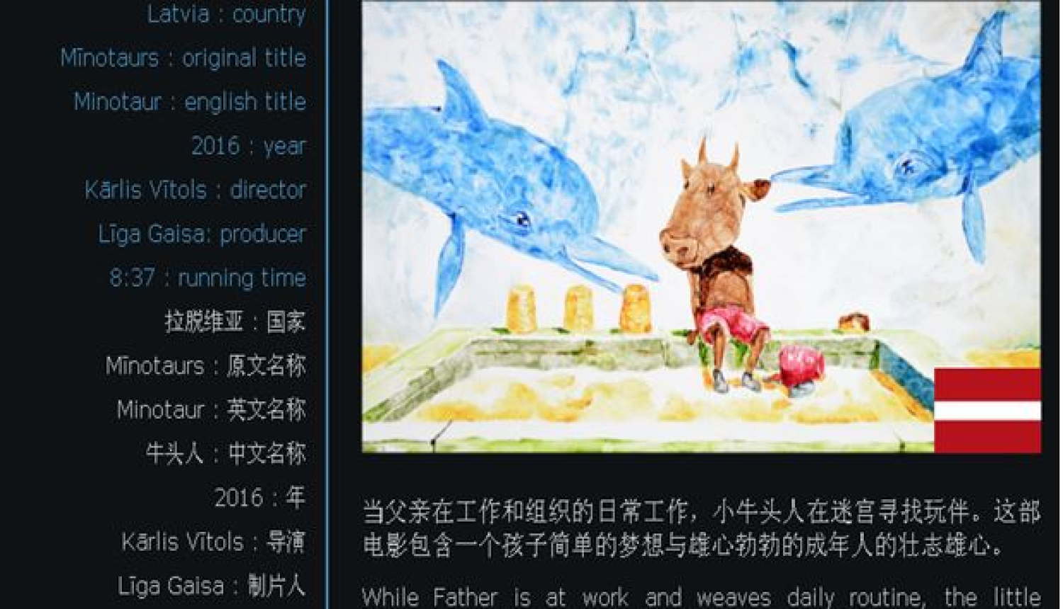 Kārļa Vītola animācijas filma iegūst balvu Ķīnā