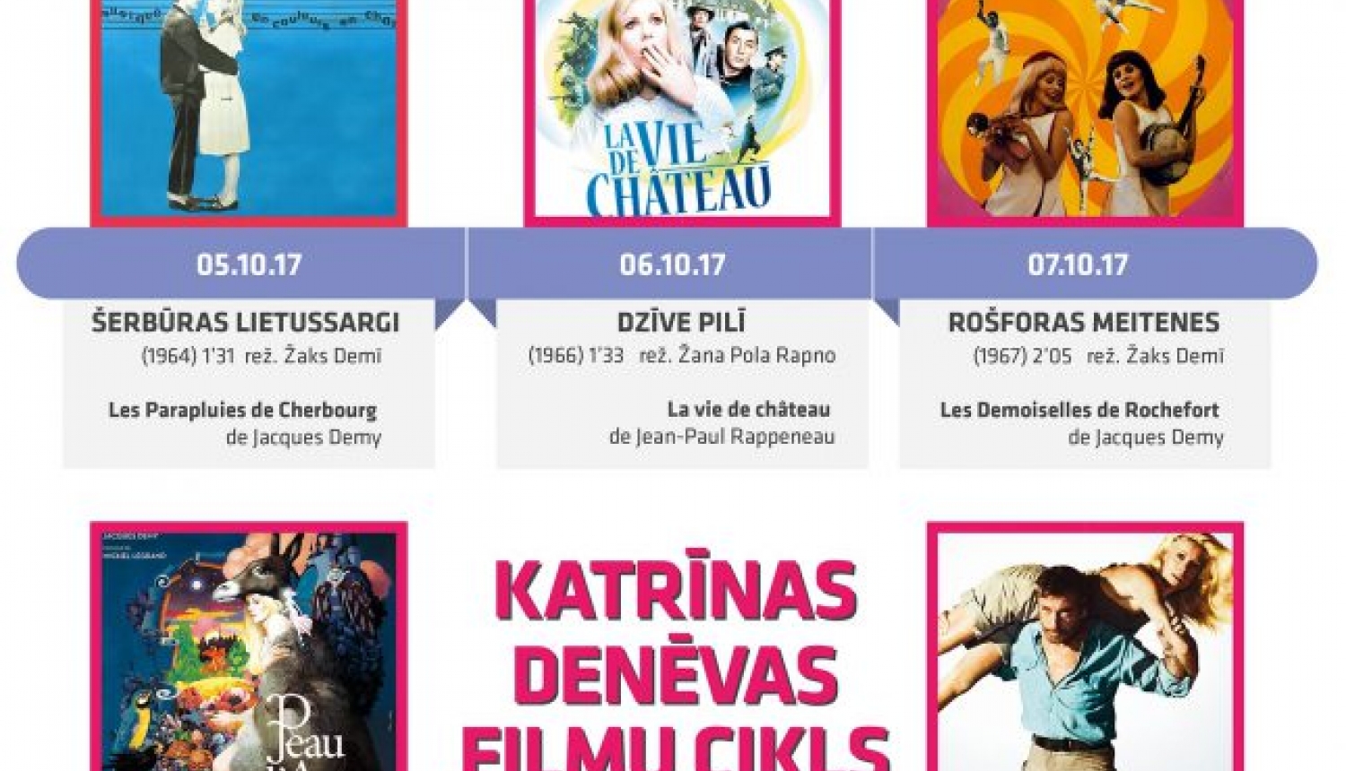 Katrīnas Denēvas filmu cikls kinoteātrī “K.Suns”